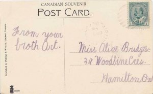 Canada 1c KEVII 1908 Air Line Junction, Ont. 1895-1910 to Hamilton, Ont.