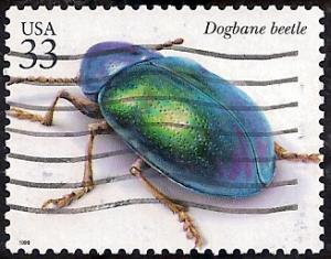 # 3351 e, \Dogbane Beetle\. Used Single, 33 cent
