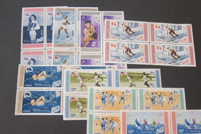 Dominica 1958 Sc 501-05,C106-08 Olympic BLK(4) set MNH