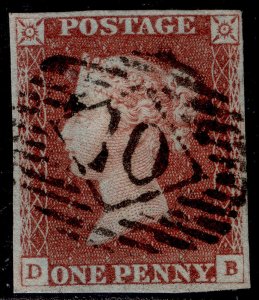 GB QV SG8, 1d red-brown PLATE 67, FINE USED. Cat £38. DB