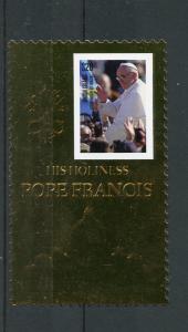 Union Island Grenadines Vincent 2013 MNH His Holiness Pope Francis 1v Gold Stamp