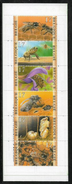 Belgium #1666a MNH Complete Unfolded Booklet - Bees