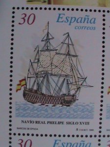 ​SPAIN 1996 SC# 2847 18TH CENTURY SAILING SHIPS- MNH S/S VERY FINE MINT