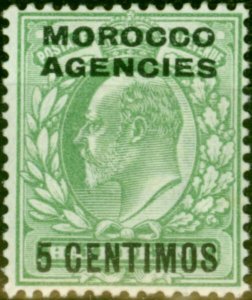 Morocco Agencies 1907 5c on 1/2d Pale Yellowish Green SG112 Fine Lightly Mtd ...