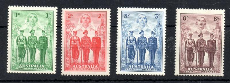 Australia 1940 Imperial Forces mint LHM set #196-199 WS13959