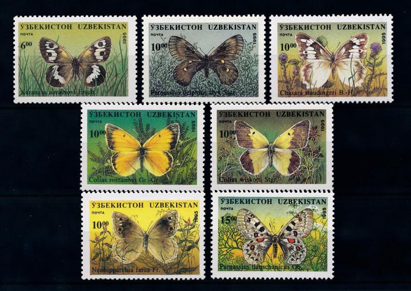 [40340] Uzbekistan 1995 Butterflies Schmetterlingen Papillons  MNH