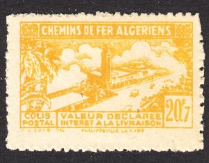 Algeria Railway Parcel Post 20.7F F to VF mint OG H.  FREE...