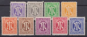 Germany 1945 Sc#3N2a-13a Mi#1-9 mnh US Print (AB1313)