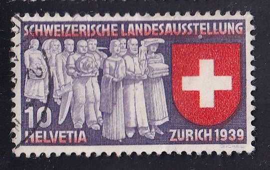 Switzerland   #250  used  1939   National exposition German 10c