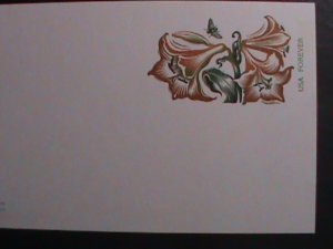 ​UNITED STATES-2015 BUTTERFLY & FLOWER FOREVER  MNH-POST CARD-VERY FINE