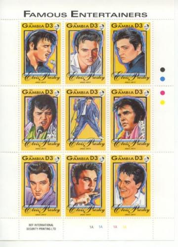 1993 Gambia Elvis Presley Famous Entertainer - MS9 1397 MNH