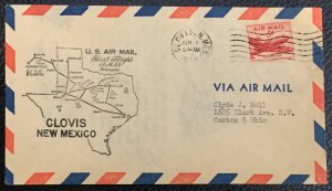 US First Flight Cover Extension AM 64 Clovis to El Paso 6/1/1948 #C33 L19