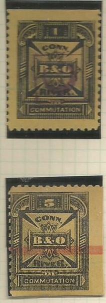 U.S. Western Telegraph Stamps #4T1 & 4T2 - Used Singles