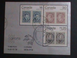 CANADA-1978-SC#756a  CAPEX'78 STAMPS SHOW- TORONTO-USED-S/S VERY FINE