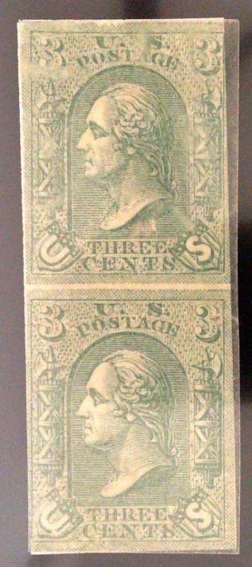 Scott #79-E8a - 3c Light Green - Pair - Loewenberg Decalcomania