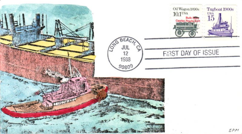 #2260 Tugboat 1900s Meissner FDC