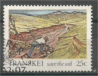 TRANSKEI, 1985, CTO 25c, Soil Conservation. Scott 156