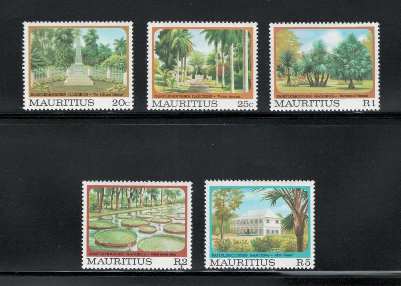 Mauritius 1980 Botanical Gardens Scott # 493 - 497 MH