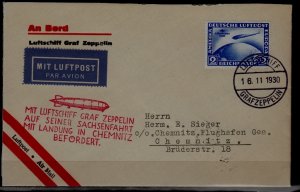 Germany Zeppelin cover 16.11.30 Chemnitz