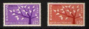 France #1045-46 Europa 1962 NH Cat. $ .50