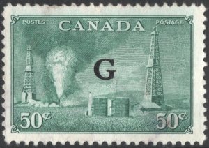 Canada SC#O24 50¢ Oil Wells: G Overprint (1950) Used