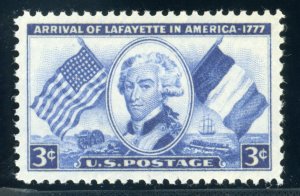US Stamp #1010 Lafayette 3c - PSE Cert - SUPERB 98 - MOGNH - SMQ $90.00 