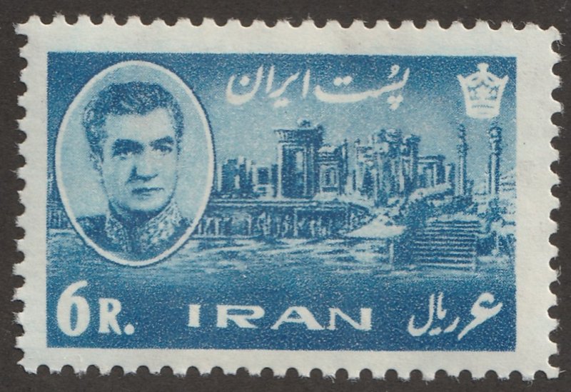 Persian/Iran stamp, Scott# 1338, MNH, 6R, blue,1965 year, #K-8