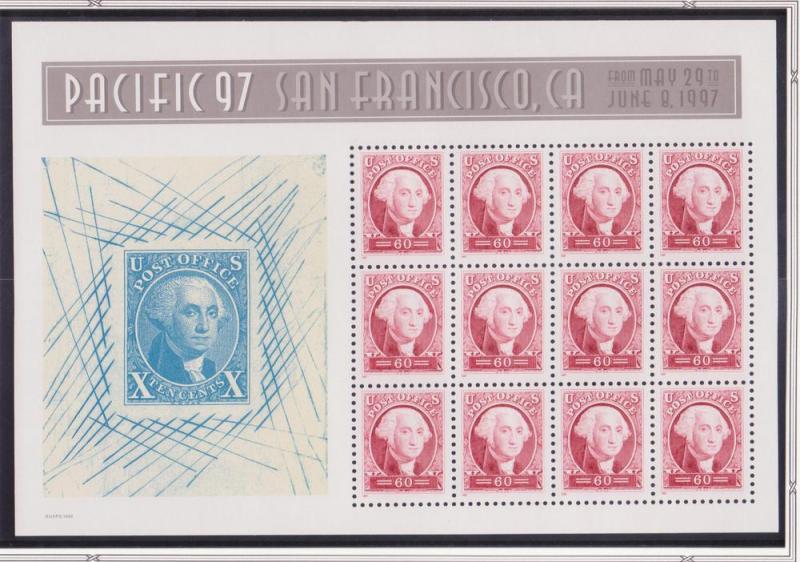 3140 3140a Pacific '97 Washington 1997 60c MNH Pane