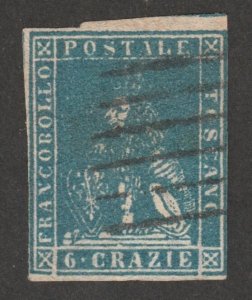 *KAPPYSSTAMPS 5117 ITALY TUSCANY SCOTT #7 USED F-VF CATALOG = $375