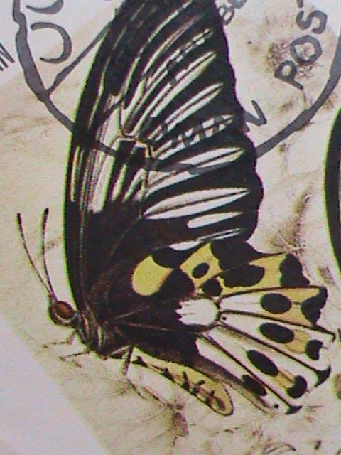 ​OMAN STAMP-1972 WORLD INSETS-LOVELY BUTTERFLY IMPERF: CTO S/S SHEET VERY FINE