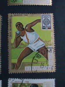 ​BURUNDI STAMP 1968- SC#260- 19TH-OLYMPIC GAMES MEXICO CITY CTO SET-EST.$8 VF