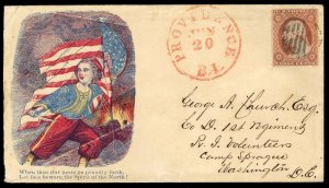 When our Hosts Go Proudly Forth... Patriotic cover from Providence, RI