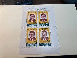 SENEGAL #C40a 1964 JOHN F KENNEDY  SOUVENIR SHEET MINT NH D158