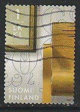 2007 Finland - Sc 1293b - used VF - 1 single - Paimio chair and wallpaper