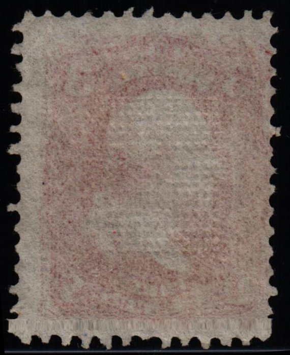 US Scott #94 - VG - No Gum - 3c Washington - F-Grill - Red - 1868