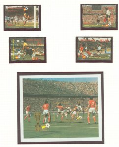 St. Lucia #573-582 Mint (NH) Single (Complete Set) (Soccer) (Sports)