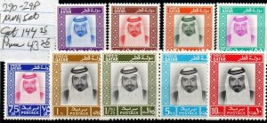 Qatar 290-298 Set Mint never hinged