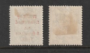 Ireland a GB 9d & 1/-  MH with 1922 etc overprint
