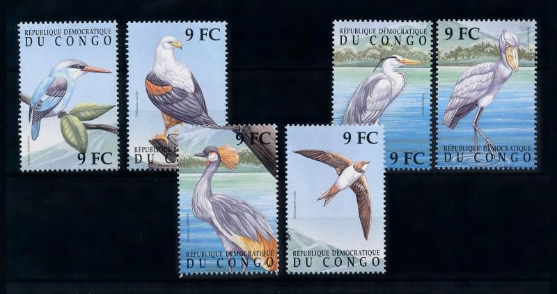 [94129] Congo Kinshasa 2000 Birds Vögel Oiseaux  MNH