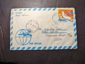 1985 Vietnam Airmail Cover Hanoi to Erfurt DDR Germany