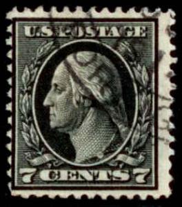407 Washington 7c Black, Fine Used