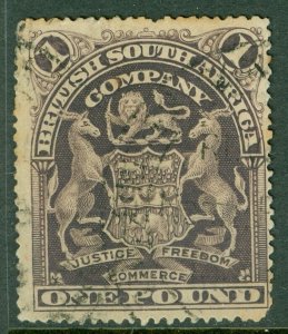 RHODESIA : 1901. Stanley Gibbons #90 Very Fine, Used. Catalog £160.00.