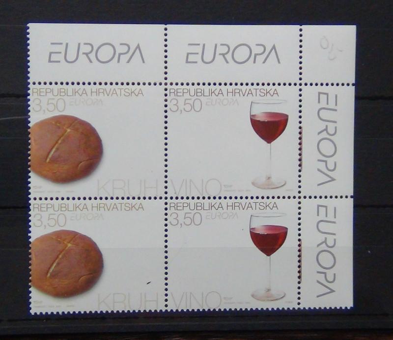 Croatia 2005 Europa Gastronomy set in Blocks x 4 (2 sets) MNH