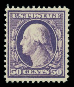 United States #341 Mint nh fine   Cat$650 1909, 50¢ violet