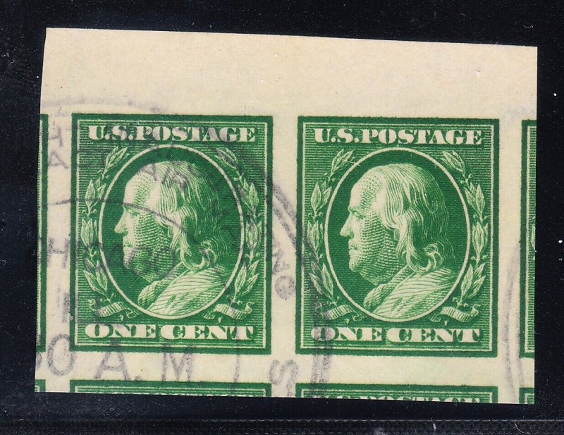 MOstamps - US #383 Used Pair Grade 100 with PSAG cert - Lot # MO-4904 SMQ $500