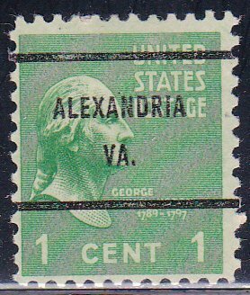 Precancel - Alexandria, VA PSS 804-61 - Bureau Issue