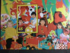 LATVIA STAMP-1996-SC#417 CHILDREN'S GAMES COLORFUL BEAUTIFUL MNH-S/S VERY FINE