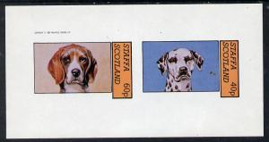 Staffa 1982 Dogs (Dalmation etc) imperf  set of 2 values ...