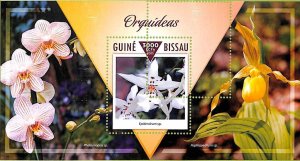 A7862 - Guinea-Bissau -  ERROR MISPERF Stamp Sheet - 2015 Flowers  ORCHIDS