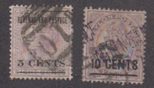 Ceylon - 1885-87 - SC 124-25 - Used